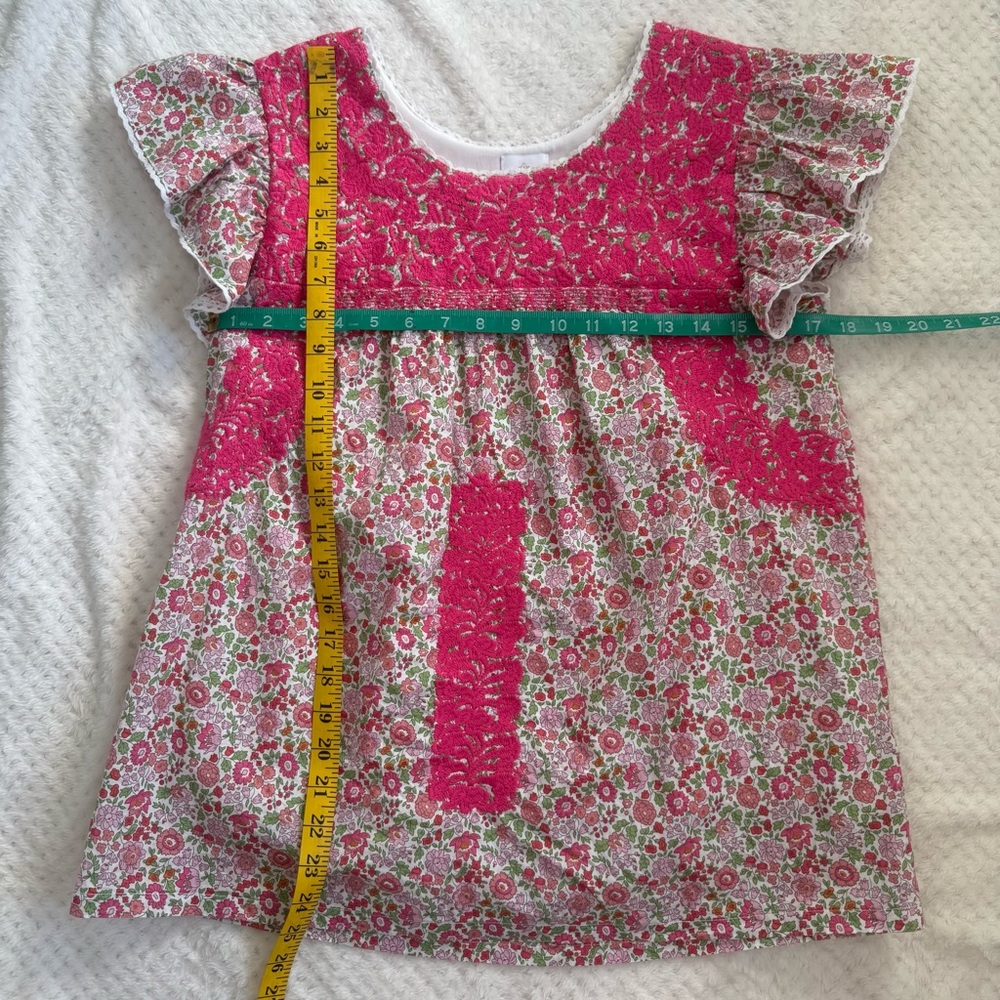 J. Marie embroidered flutter sleeve floral top - Picture 5 of 12